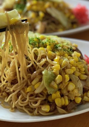 とうもろこしのバター焼きそば-レシピのメイン写真