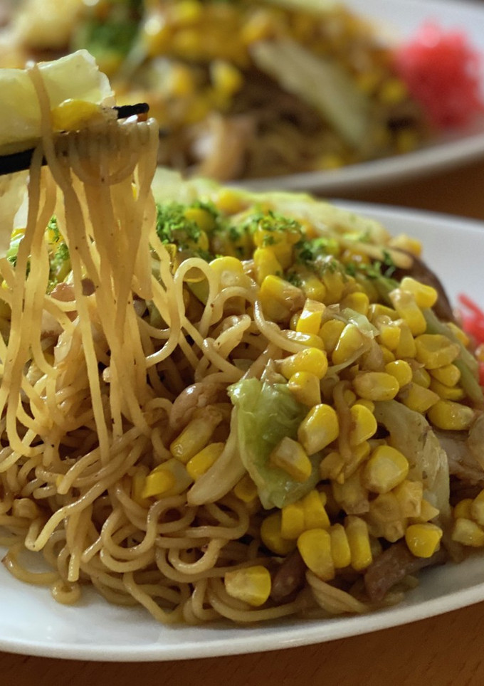 とうもろこしのバター焼きそば-レシピのメイン写真