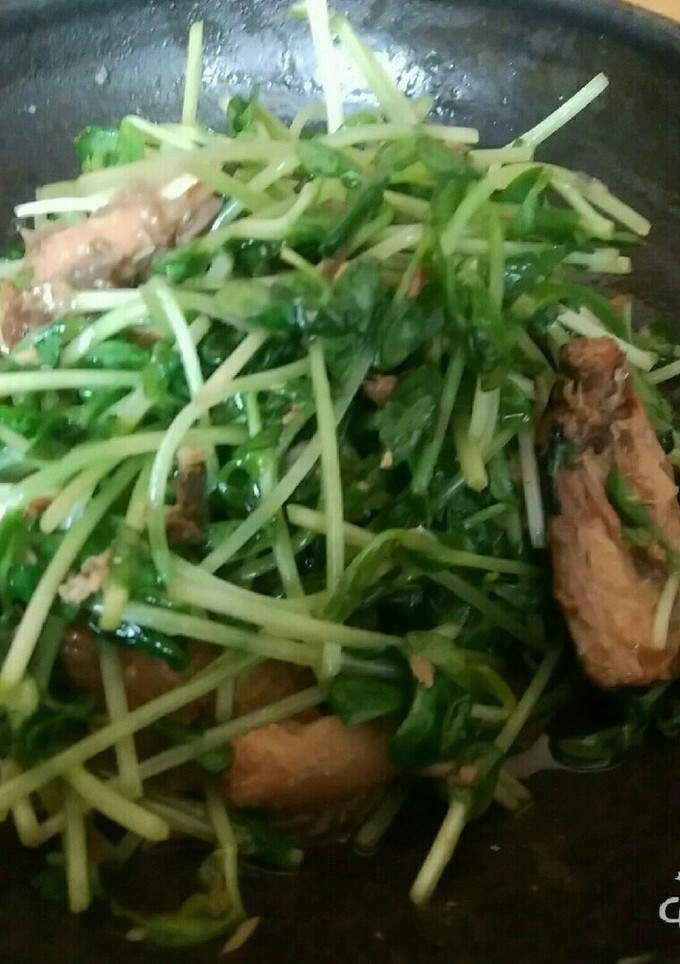 豆苗とさば缶のさっぱり和え-レシピのメイン写真