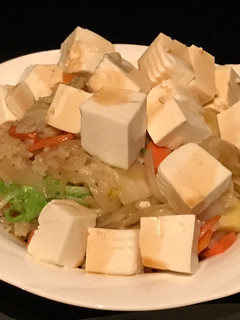 野菜と御飯炒めの豆腐乗せ-レシピのメイン写真