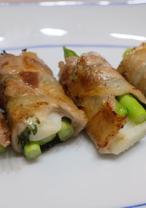 アスパラ、長芋、大葉の豚肉巻き-レシピのメイン写真