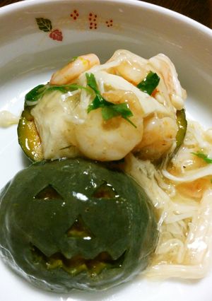 高野豆腐と南瓜の海老エノキあんかけ-レシピのメイン写真