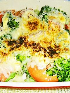 ブロッコリーとトマトのチーズ焼き-レシピのメイン写真