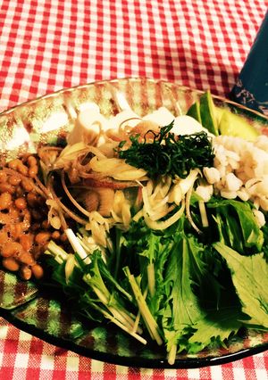 栄養たっぷり！和サラダ〜押し麦入り〜-レシピのメイン写真