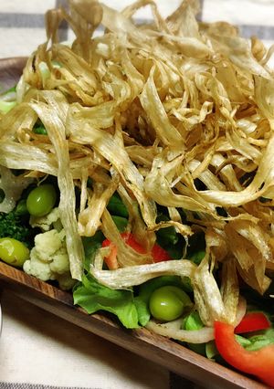 あごだしつゆかけ〜パリパリごぼうサラダ〜-レシピのメイン写真
