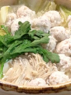 鶏団子で水炊き鍋-レシピのメイン写真