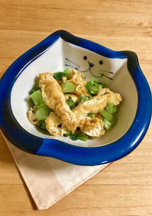 おつまみに＊大根の葉と油揚げの炒めもの-レシピのメイン写真