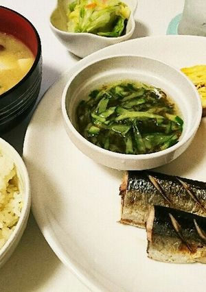 今夜の栗ご飯定食-レシピのメイン写真