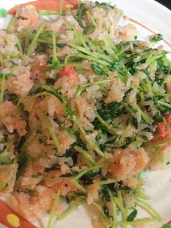 豆苗・明太子の焼飯と海苔簡単スープ♪-レシピのメイン写真
