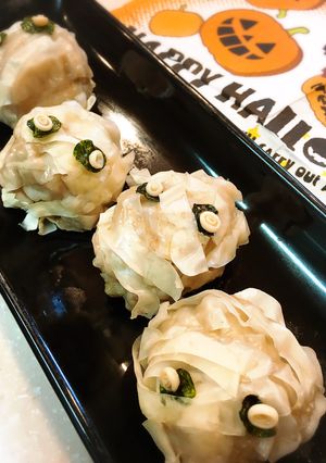 レンジで簡単！ミイラ男のれんこん焼売-レシピのメイン写真