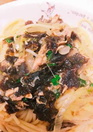 磯の香り、海苔とツナの和風パスタ。-レシピのメイン写真