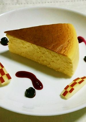甘さ控えめスフレチーズケーキ-レシピのメイン写真