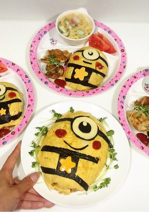 ミニオン オムライス-レシピのメイン写真