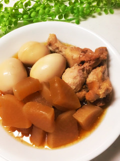 ☆圧力鍋☆手羽元と大根の煮物-レシピのメイン写真