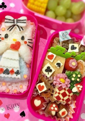 ♡キティ♡不思議の国のアリス キャラ弁-レシピのメイン写真