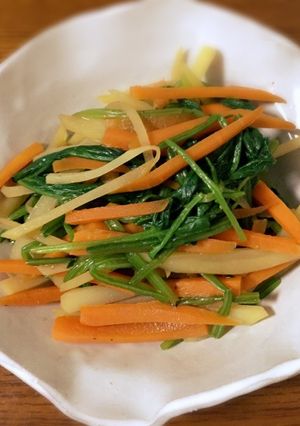 【春の薬膳】にんじんとほうれん草の和え物-レシピのメイン写真