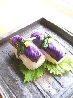 揚げ浸し茄子で♪お寿司-レシピのメイン写真