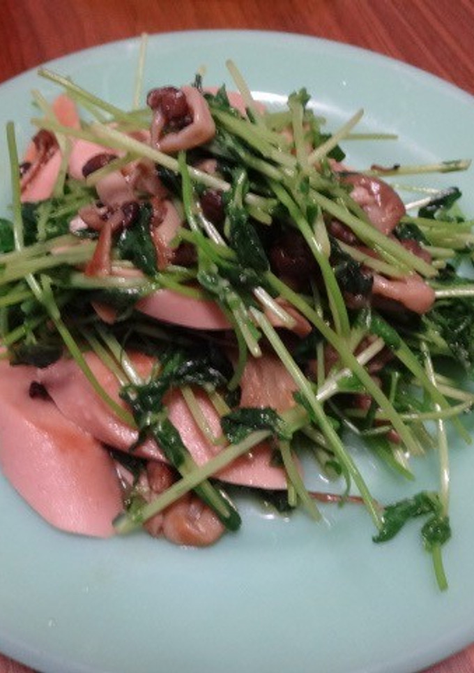 彼でも作れる豆苗の炒め物♪-レシピのメイン写真