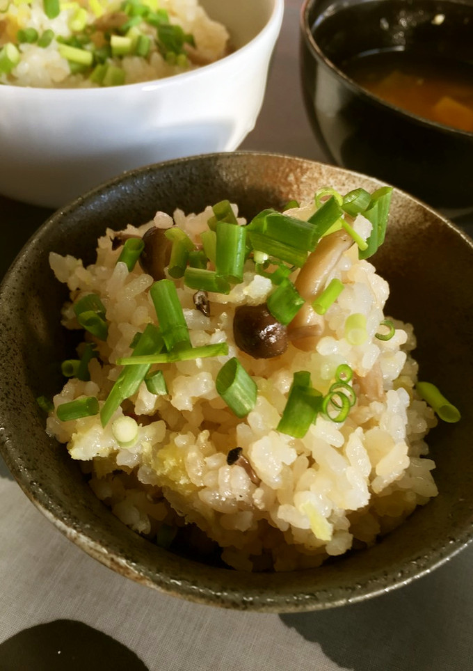 ダシダで！きのことさつま芋の炊き込みご飯-レシピのメイン写真