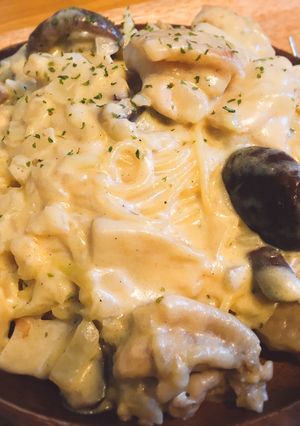 もこみち流 鶏肉とキノコのクリームパスタ-レシピのメイン写真