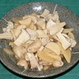 鶏皮とエリンギ、新生姜の甘辛煮