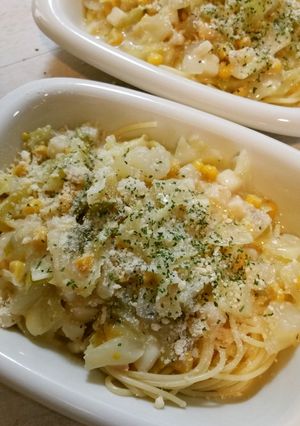 缶詰コーンスープで✦クリームパスタランチ-レシピのメイン写真