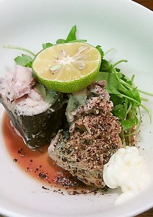 三つ葉とサバ缶サラダシークワーサー添え-レシピのメイン写真
