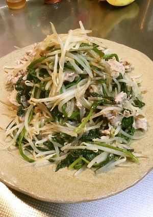 もやしとほうれそうの豚肉蒸し-レシピのメイン写真