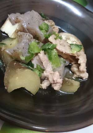 茄子と豚肉のだしつゆ煮-レシピのメイン写真