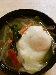 カット野菜と✡卵のお味噌汁✡-レシピのメイン写真