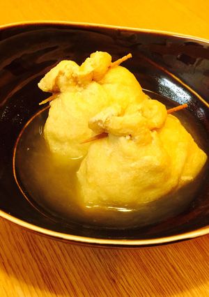 鶏挽肉の巾着煮-レシピのメイン写真