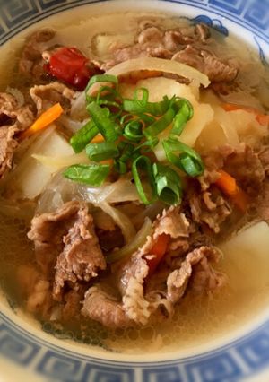 具沢山♪牛カルビと野菜の食べるスープ-レシピのメイン写真