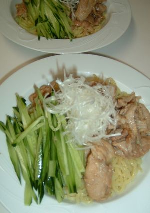 豚肉のしょうが焼き＆冷やし麺-レシピのメイン写真