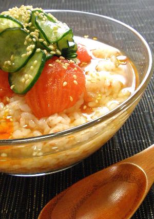 トマトの冷製＊ピリ辛茶漬け-レシピのメイン写真