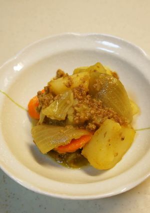 あごだしつゆで、根菜のカレー風味煮-レシピのメイン写真