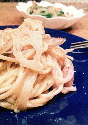 ダシダとごま油でがっつり根菜カルボナーラ-レシピのメイン写真