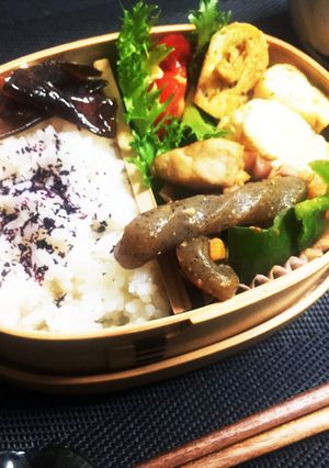 曲げわっぱ 田舎風味噌炒め弁当-レシピのメイン写真
