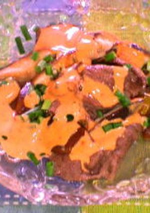 牛肉とキノコの豆板醤マヨネーズ和え-レシピのメイン写真