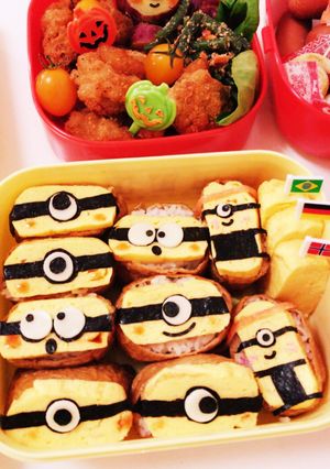 簡単キャラ弁♡卵焼きミニオン稲荷ずし♡-レシピのメイン写真