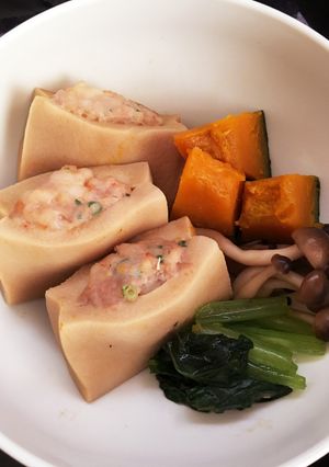 高野豆腐の肉詰め-レシピのメイン写真