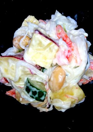 わさびマヨネーズ☆さつまいもと大豆サラダ-レシピのメイン写真