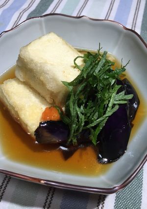 あごだしつゆを使って 揚げだし豆腐&茄子-レシピのメイン写真