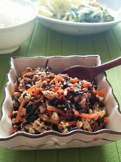 鶏ひき肉とひじきの炒め煮-レシピのメイン写真