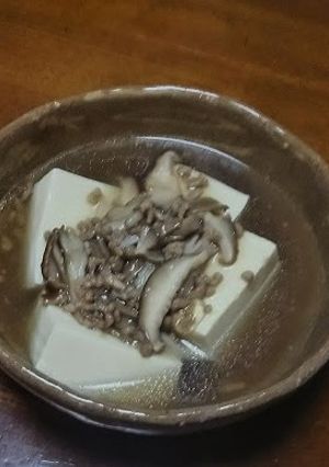 豆腐のキノコあんかけ-レシピのメイン写真