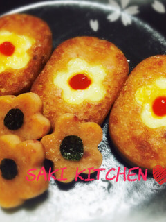 ♡デコ弁に♪お花のお魚バーグ♡-レシピのメイン写真