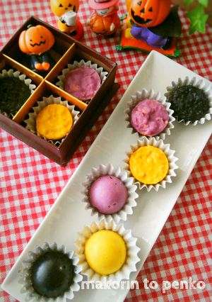ハロウィントリコロールのクランチチョコ-レシピのメイン写真