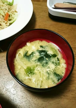 えのきとほうれん草とたまごの味噌汁-レシピのメイン写真