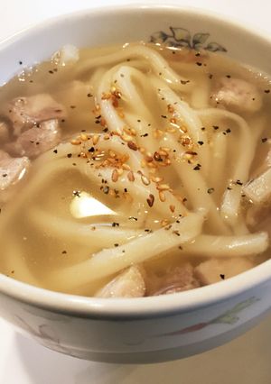 【黒龍製麺】中華風鶏炊きうどん-レシピのメイン写真