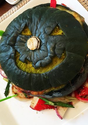 ハロウィンカボチャカレーバーグ-レシピのメイン写真