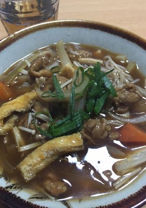 あごだしつゆで残り物カレーそば-レシピのメイン写真